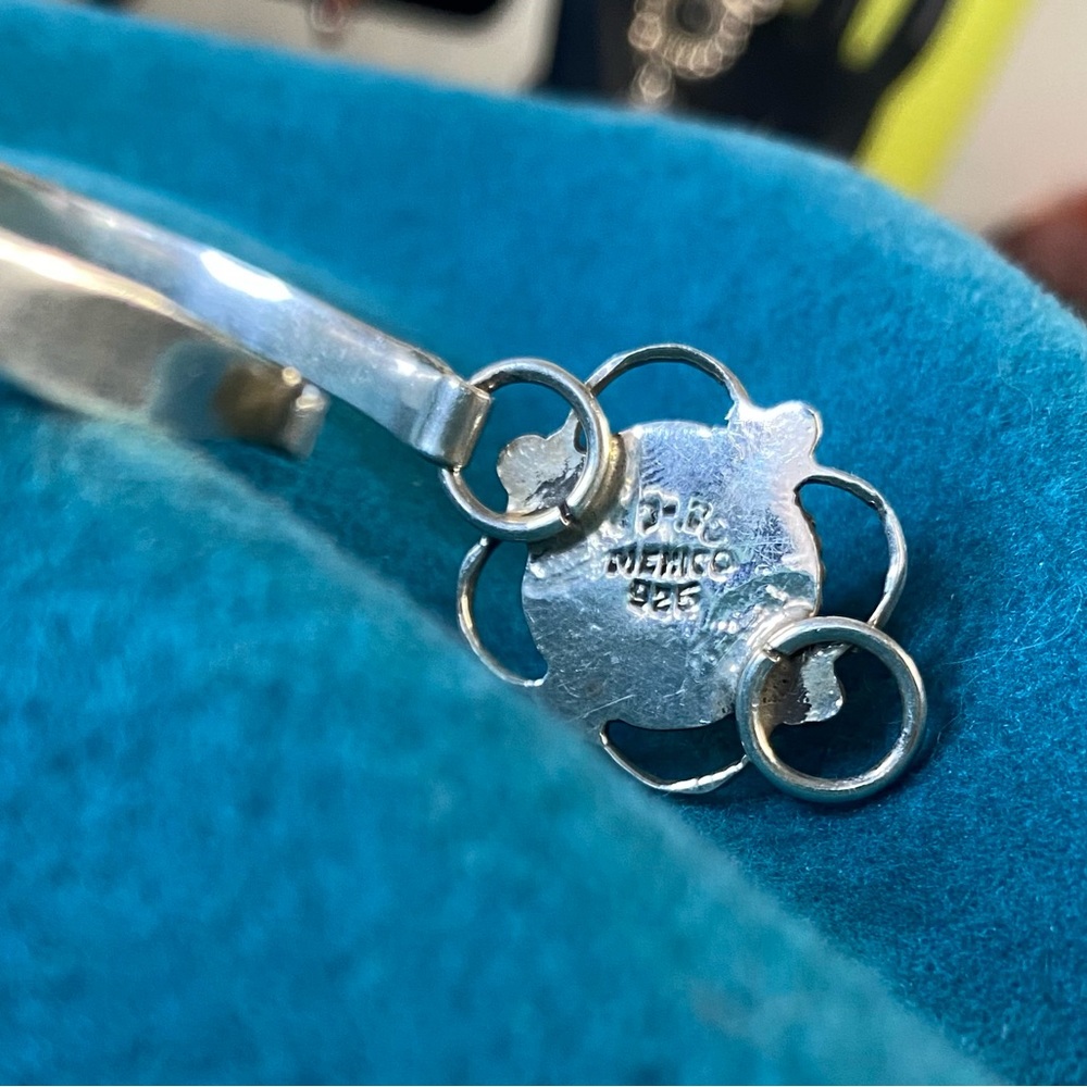 Natural Lapis Lazuli Silver Bracelet View 2